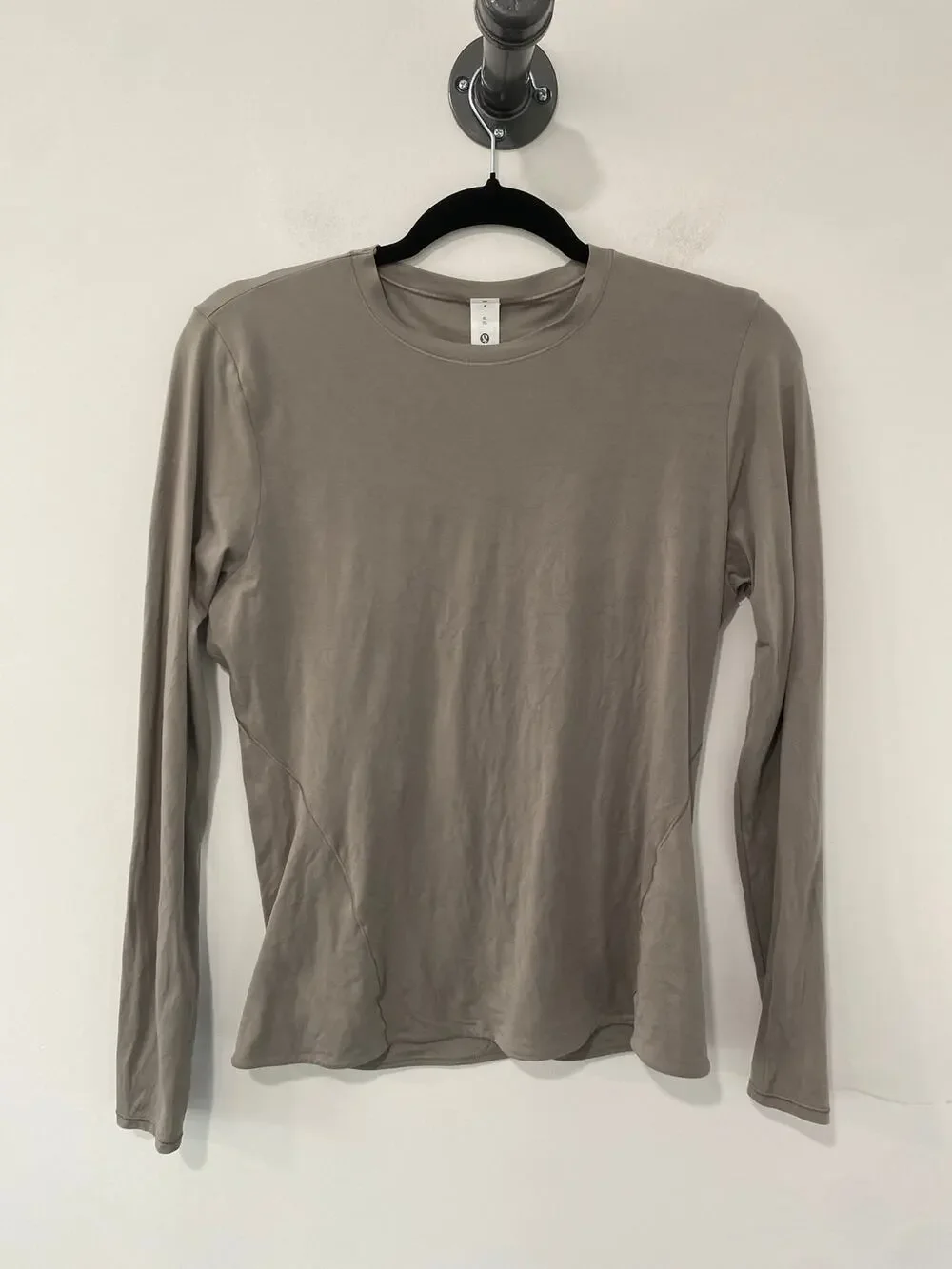 Lululemon Wundermost Ultra-Soft Nulu Crewneck Long-Sleeve Shirt Warm Ash Grey XL